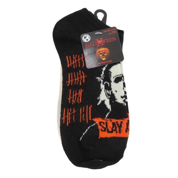 Halloween II Michael Myers Womens 4-10 No Show Socks Kill Count Horror Movie NEW - Picture 10 of 10